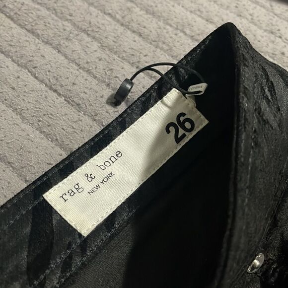 Rag & bone | Nina High-Rise Zebra-Stripe Ankle Skinny Jeans - Picture 9 of 10